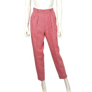 The Limited Vintage Red Gingham High Waist Tapered Pants